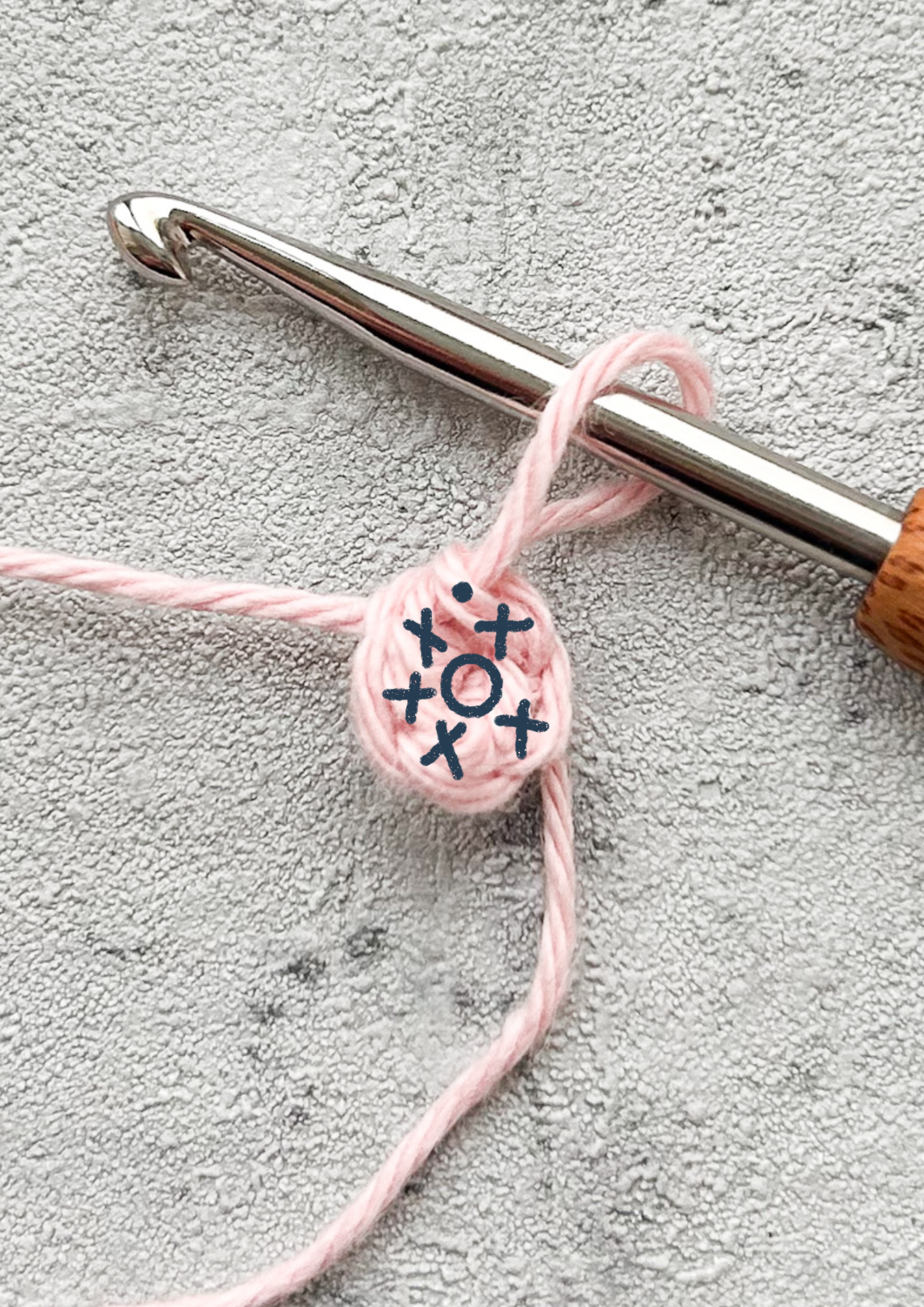 Step-By Step Anleitung Runde 1 häkeln